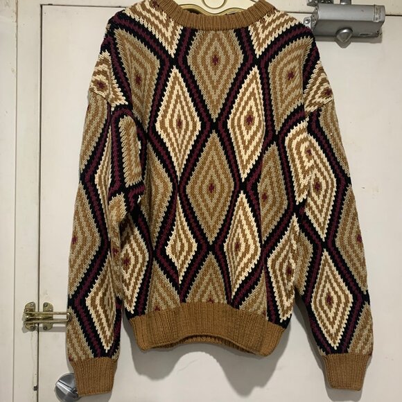 VINTAGE GREG NORMAN KNIT CHUNKY COTTON SWEATERS PATTERN SIZE L - Picture 2 of 10
